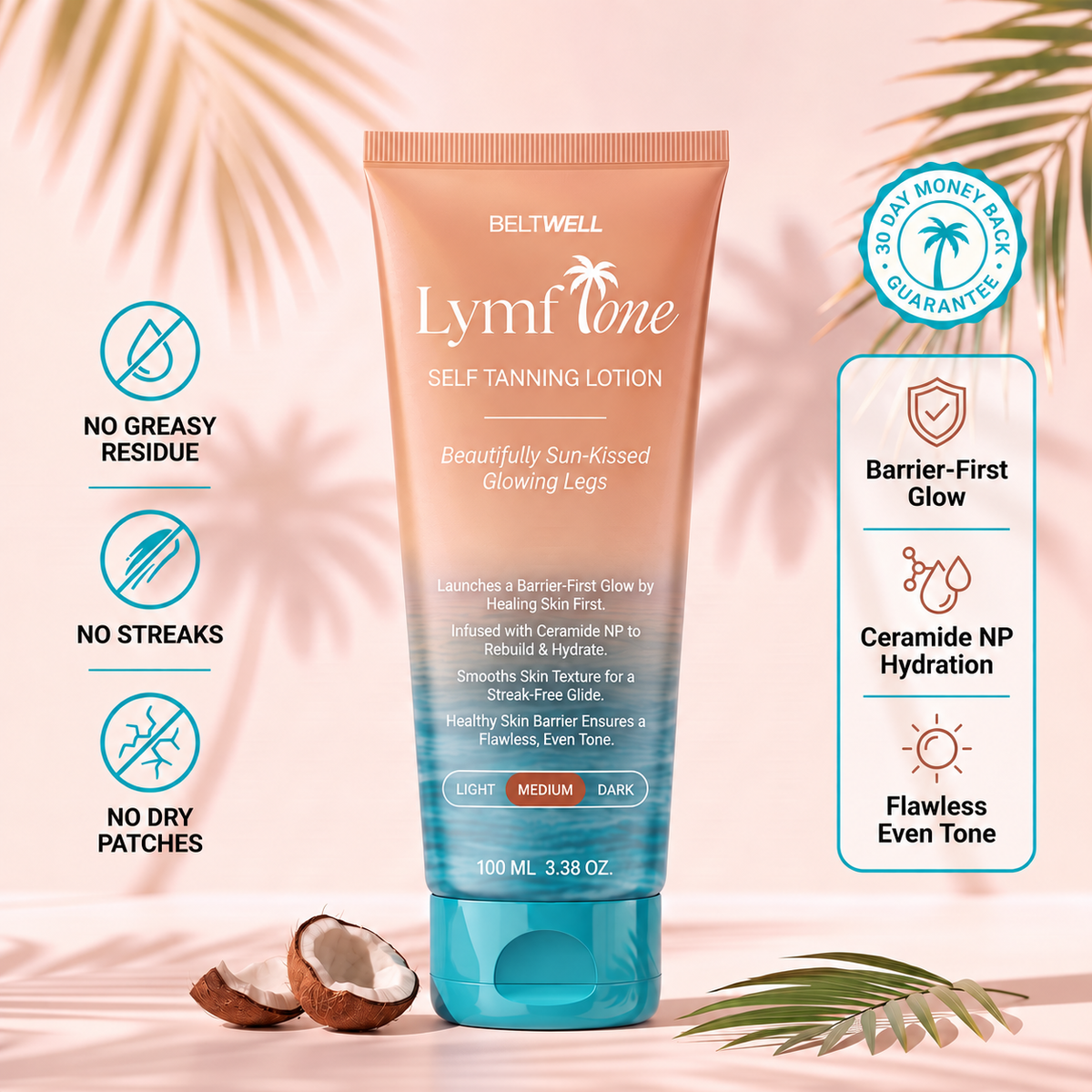 LymfTone Self-Tanner & Extra Glow for Legs With TrueTone Complex™