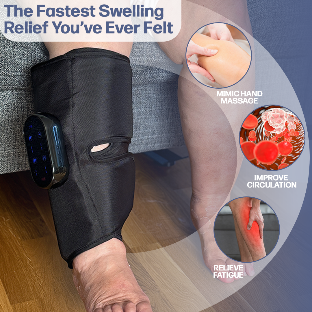 LymphoAir™ The New Wide-Calf Air Compression Wraps 2.0 | EMS, Heat, & Wireless & Rechargeable