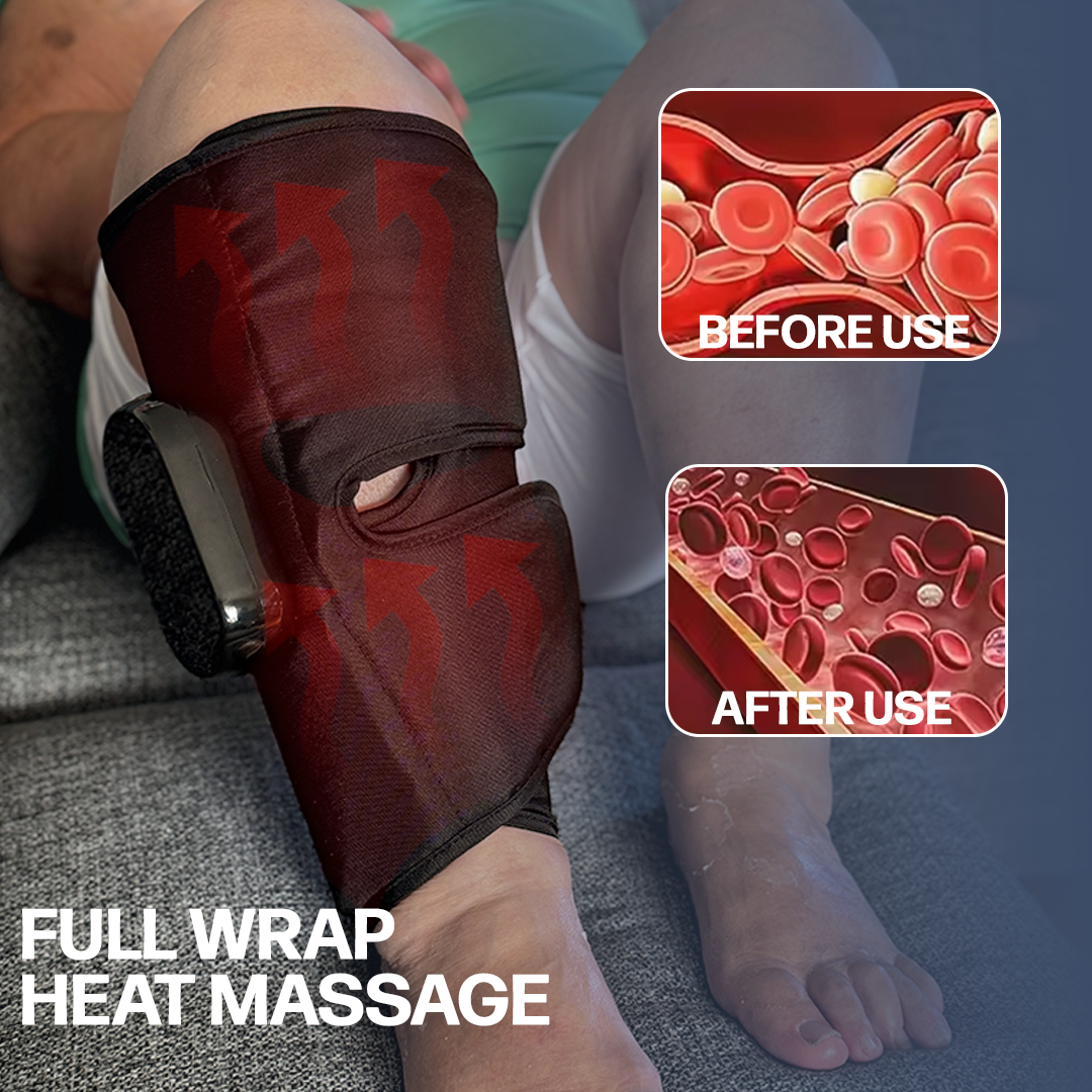 LymphoAir™ The New Wide-Calf Air Compression Wraps 2.0 | EMS, Heat, & Wireless & Rechargeable