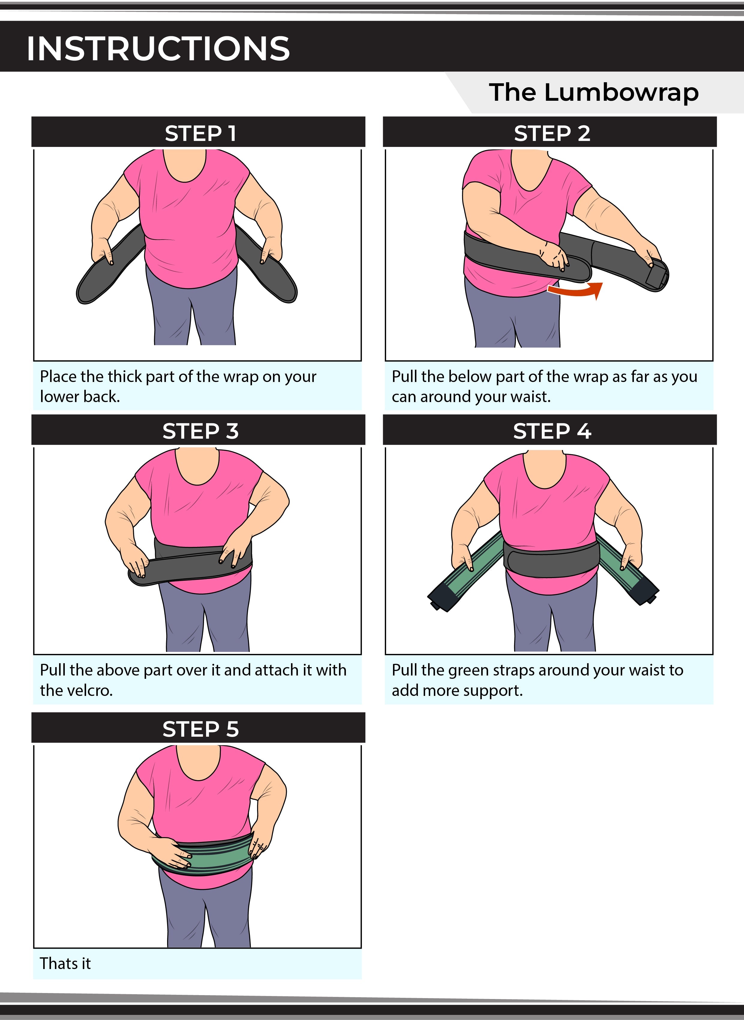 Lumbowrap® - The Complete Lower Back & Hip Pain Wrap For Easier Walking & Standing