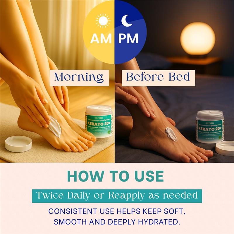 Kerato20+™ Urea 20% Intense Foot Hydrating Cream For Swollen, Dry, & Cracked Feet