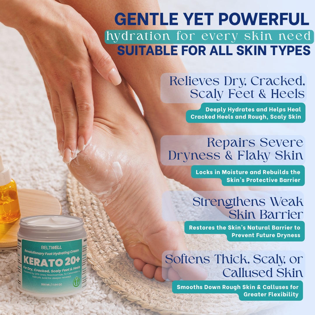 Kerato20+™ Urea 20% Intense Foot Hydrating Cream For Swollen, Dry, & Cracked Feet