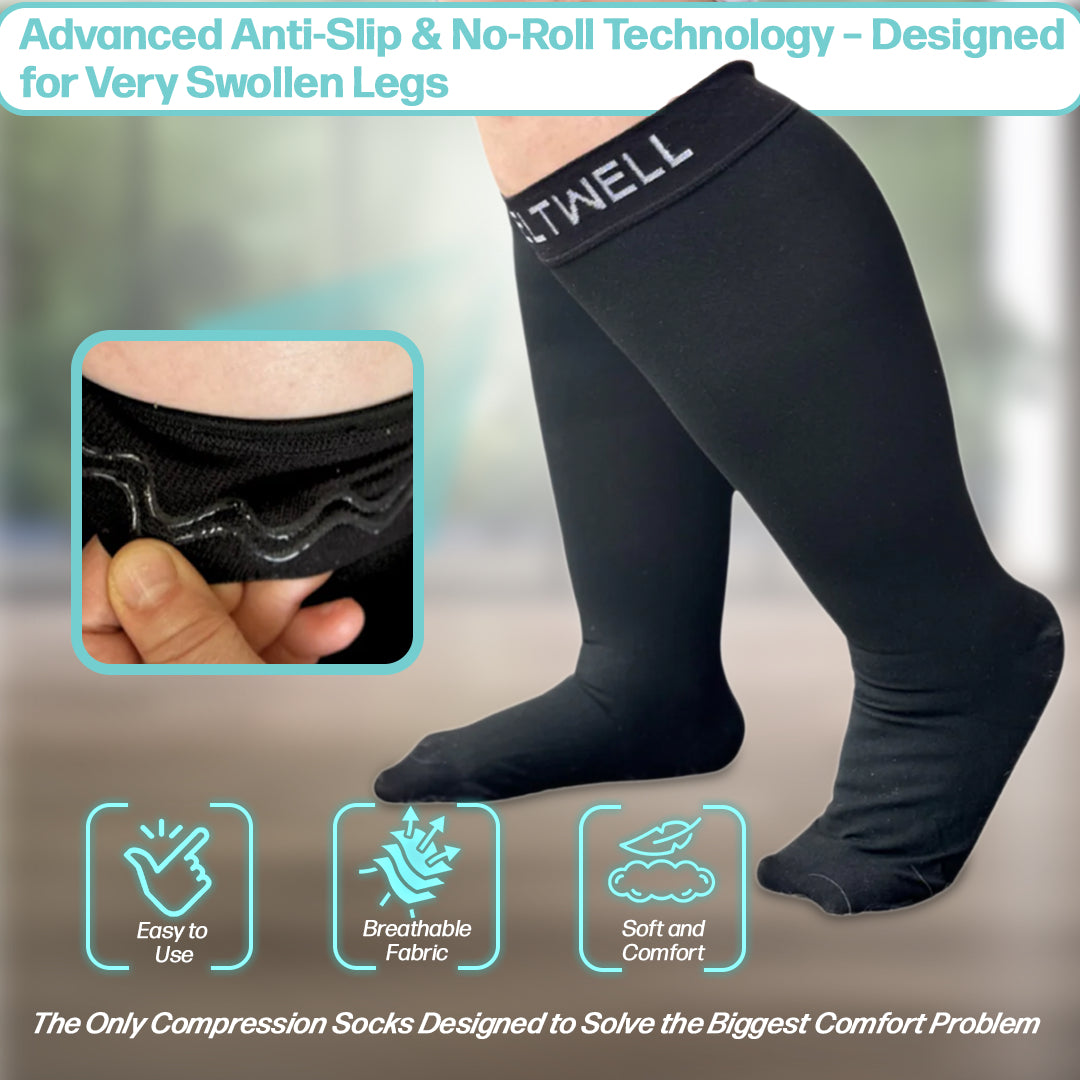 Beltwell® - Wide Compression Socks - 20-30 mmhg