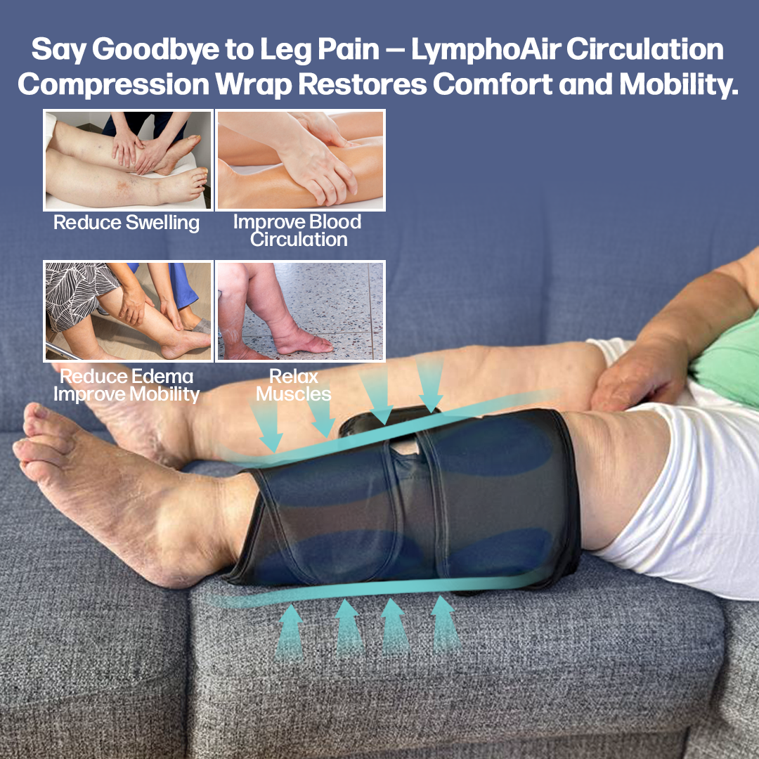 LymphoAir™ The New Wide-Calf Air Compression Wraps 2.0 | EMS, Heat, & Wireless & Rechargeable