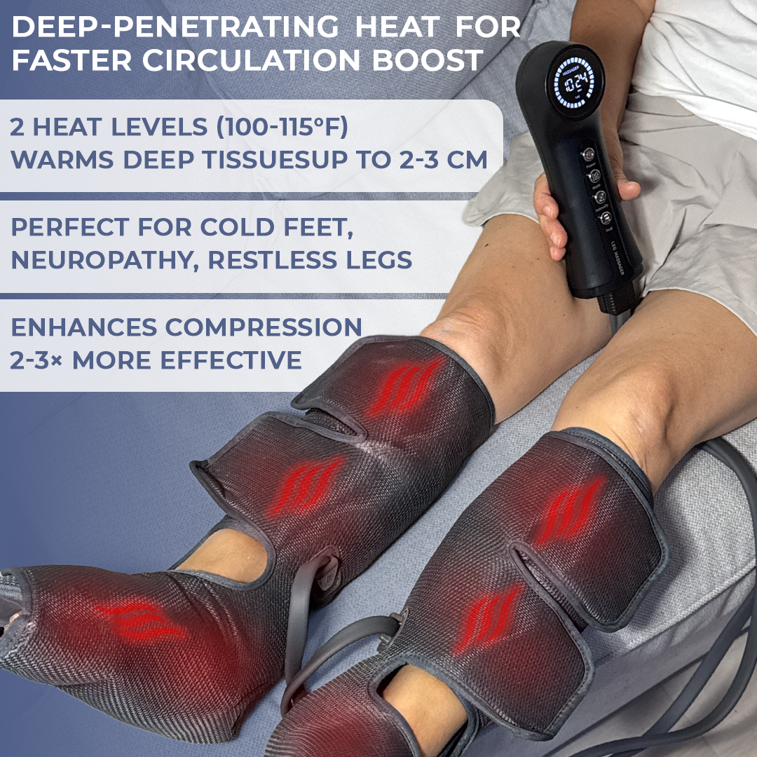 LymfoAir™ PRO - Leg Air Compression Boots With Heat & 3 Massage Modes