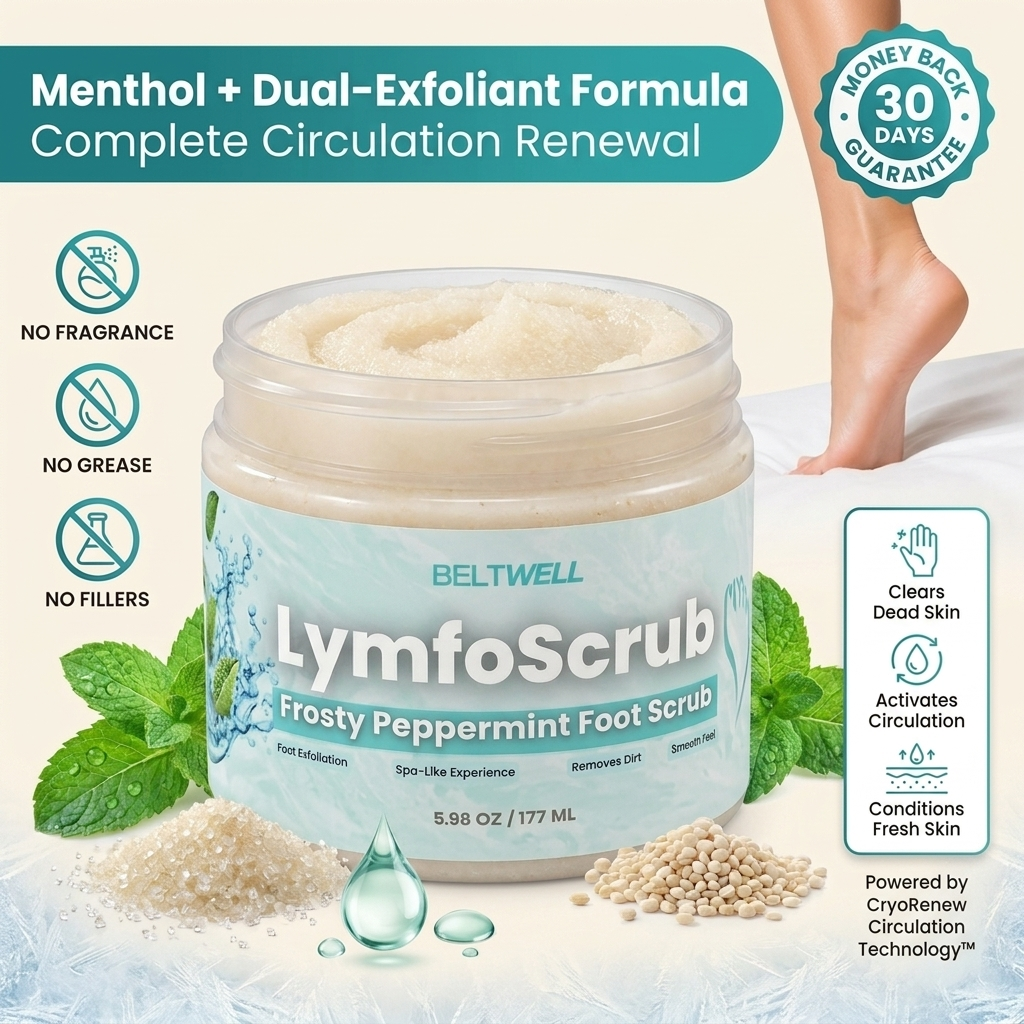 Frosty Peppermint Foot Scrub For Sensitive, Itchy, Cracked Feet