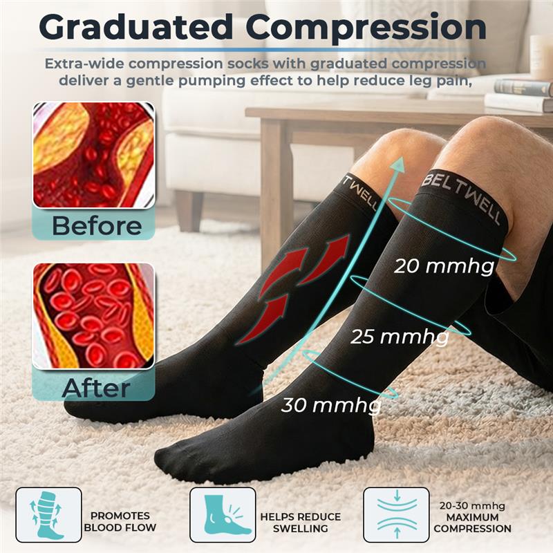 Beltwell® The Original Extra Wide Compression Socks
